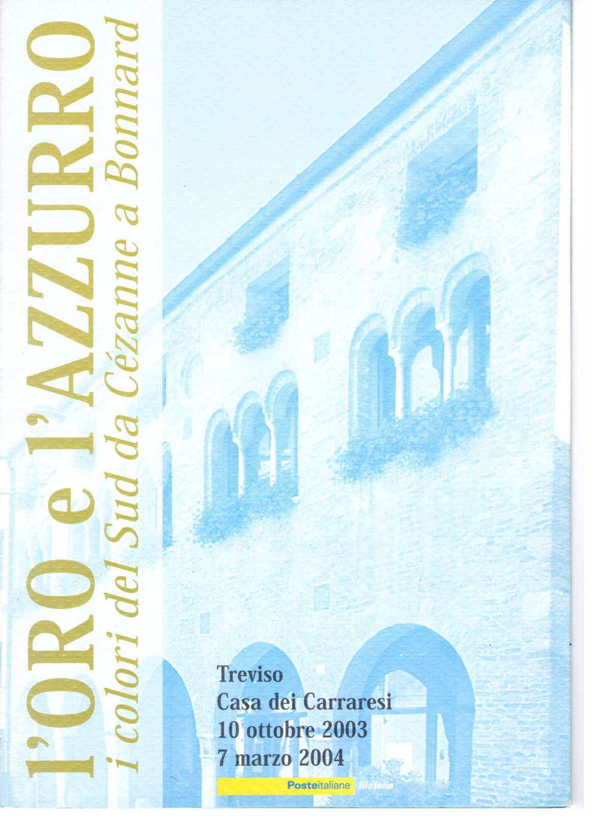 2003 Italia - Repubblica , Folder - L'Oro e l' Azzurro - Folder n° 68 MNH**