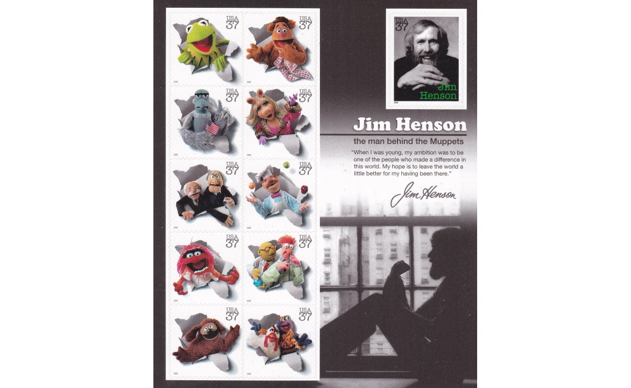 2005 Stati Uniti, Personaggi - Jim Henson- n° 4142/4152  Minifoglio di 11 MNH/**