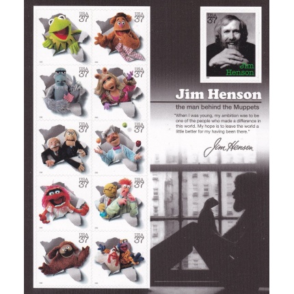 2005 Stati Uniti, Personaggi - Jim Henson- n° 4142/4152  Minifoglio di 11 MNH/**