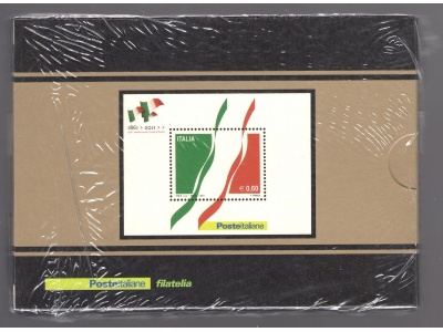 2011 Italia - 150 Anniversario Unità d'Italia , Foglietto in argento Unità d'Italia , Tiratura 5000 esemplari , Foglietto n. 57A - MNH**