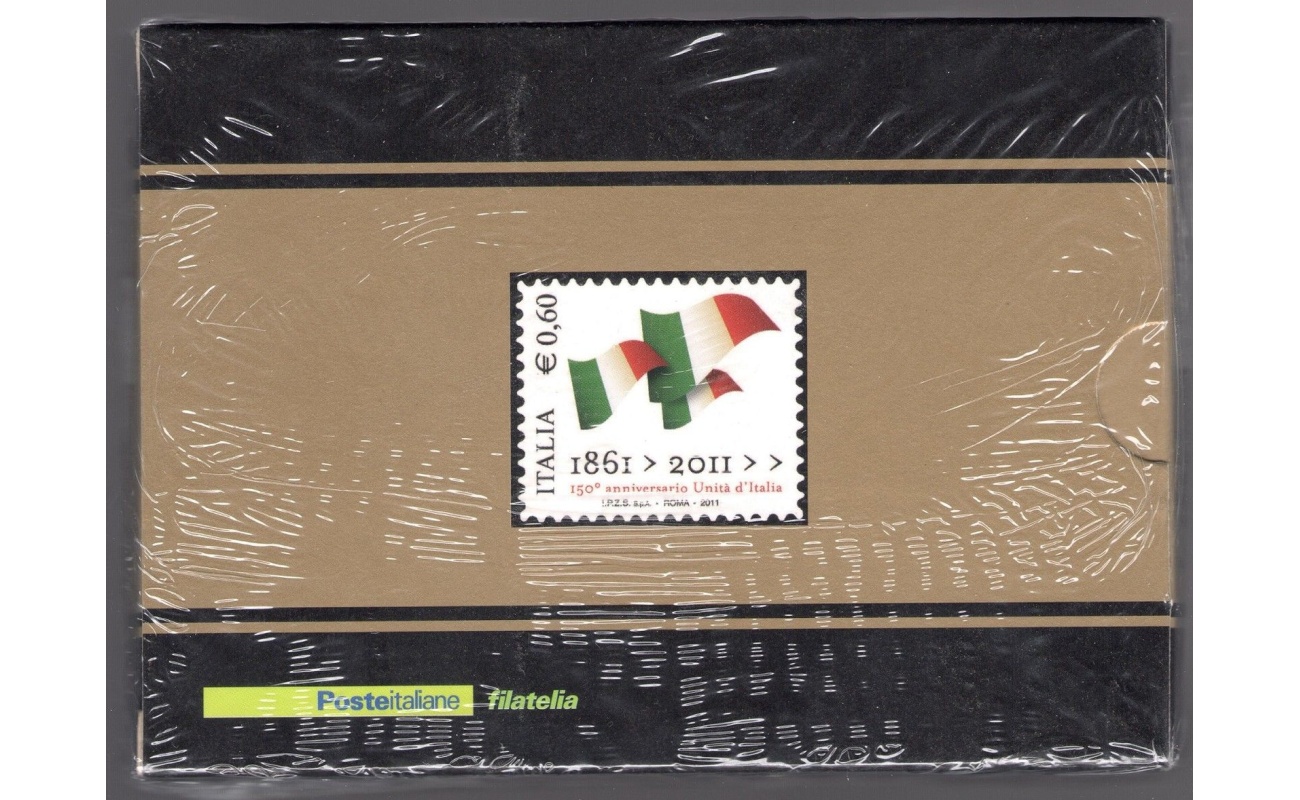 2011 Italia -  150° Anniversario Unità d'Italia , Francobollo in argento Unità d'Italia , Tiratura 5000 esemplari, n. 3265A , MNH**