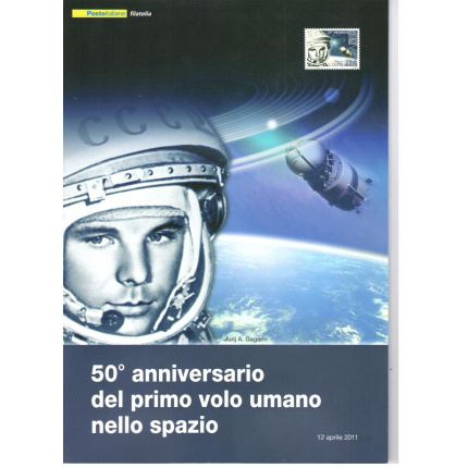2011 Italia - Repubblica , Folder - Primo Volo Umano Spazio Folder n° 259  -  MNH**