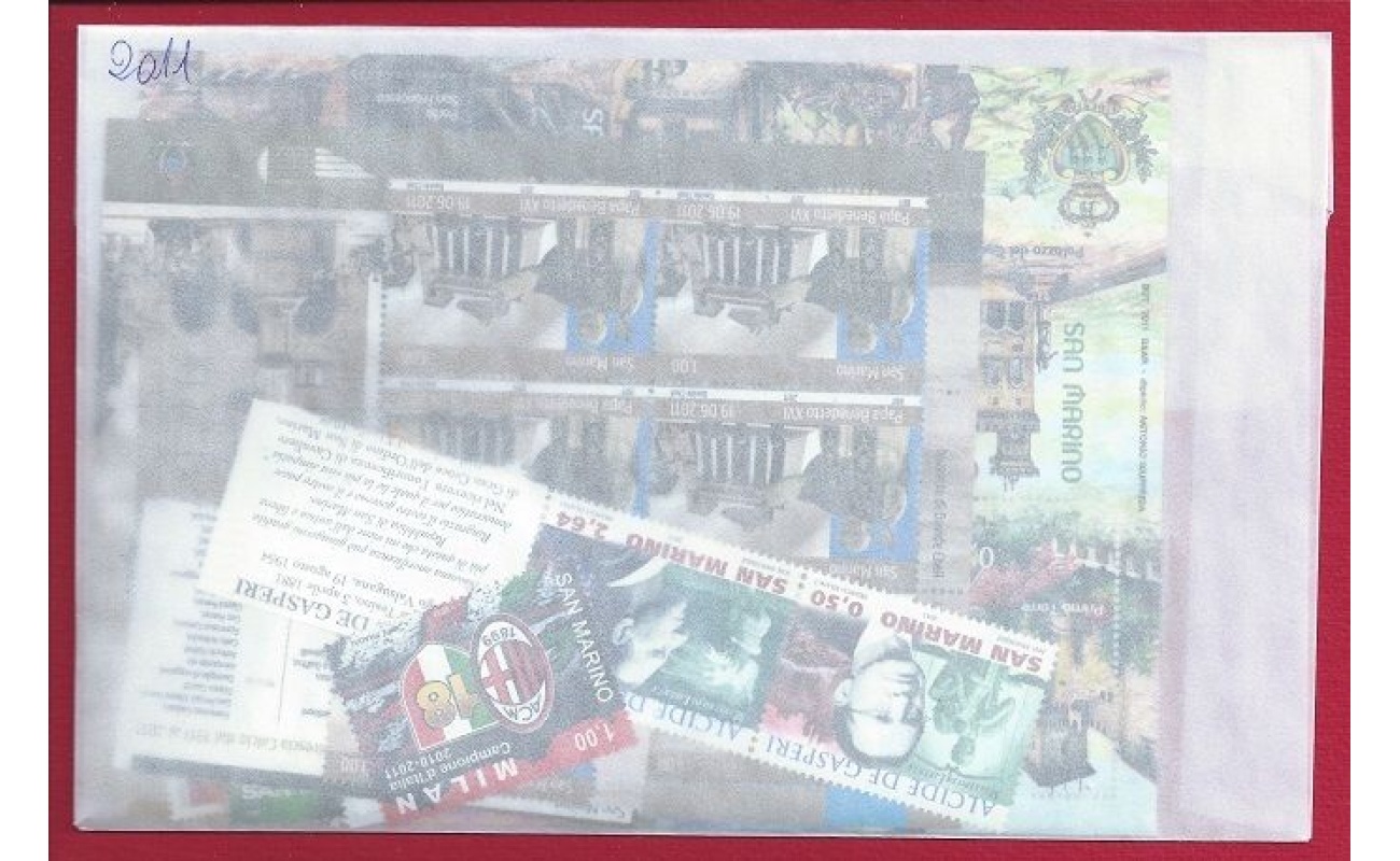 2011 San Marino, Francobolli nuovi, Annata completa 17 valori + 8 Foglietti - MNH**