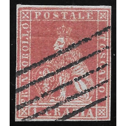 1851-52 Toscana, n° 4  usato Firma Raybaudi