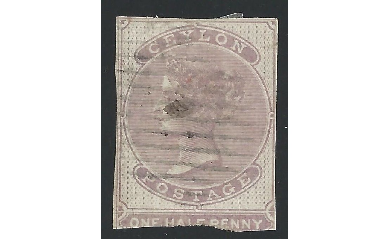 1857 CEYLON - SG n° 16  1/2d  reddish lilac USED