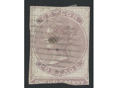 1857 CEYLON - SG n° 16  1/2d  reddish lilac USED