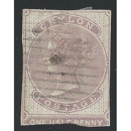 1857 CEYLON - SG n° 16  1/2d  reddish lilac USED
