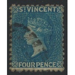 1866 ST. VINCENT - SG n° 6  4d. deep blu  USATI