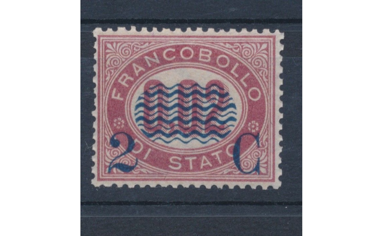 1878 Italia - Regno,  Sovrastampati, 2 cent su 0.02 , linee ondulate , n 29 , MNH** - Certificato Cilio