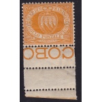 1890 SAN MARINO, n° 2  5 cent. giallo  MNH/** Cert. R.Diena (fotocopia) BDF