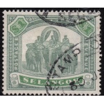 1895 SELANGOR, SG  N° 61 $1 green and yellow-green  USED
