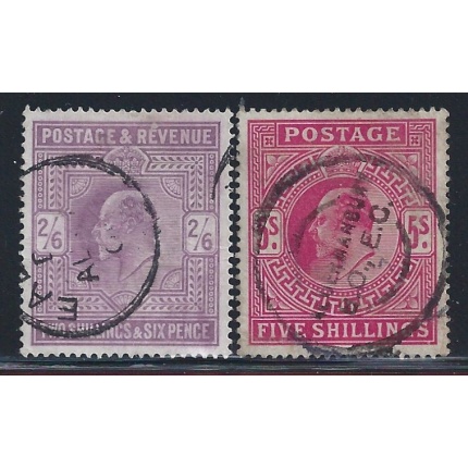 1902 GRAN BRETAGNA - n. 118/119 Alti valori Edoardo VII - USATI