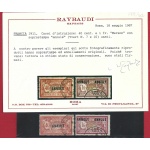 1911/23 FRANCIA , Catalogo Dallay n. 4/33 USATI Certificato Raybaudi - Yvert n. 7 e 10