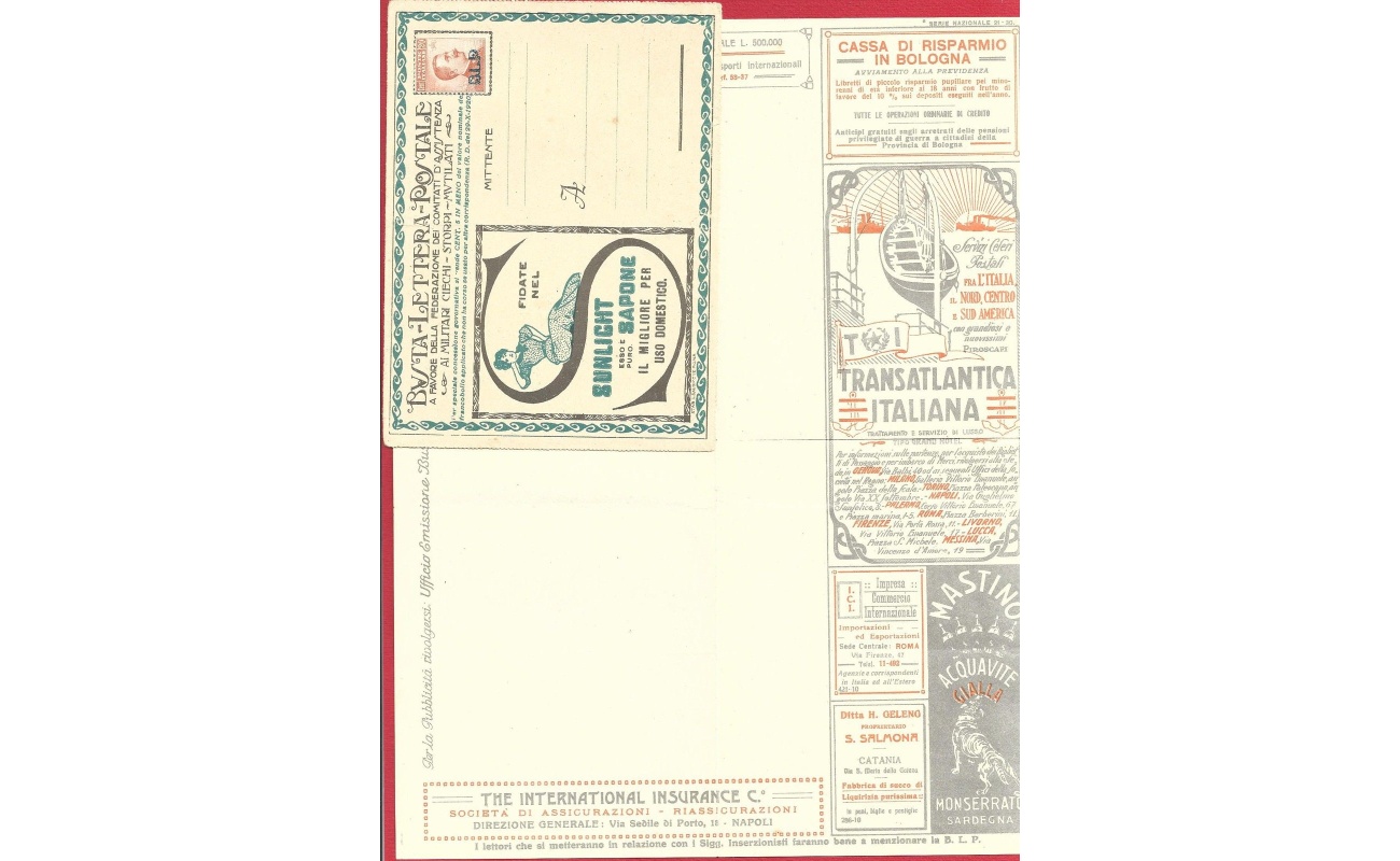 1921 REGNO, BLP n° 2  su BUSTA SPECIALE NUOVA, COMPLETA