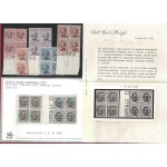 1924 REGNO - n° 162-168 , Crociera Italiana , MNH** , QUARTINA Certificato Bolaffi
