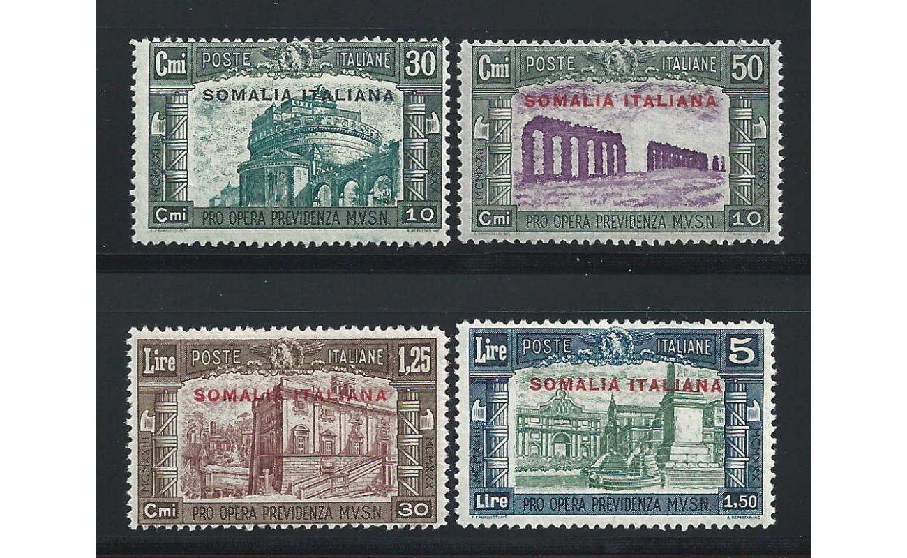 1930 SOMALIA - n° 140/143 , 4 valori , Milizia III , MNH**