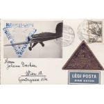 1932 UNGHERIA , VOLO SPECIALE COMMEMORATIVO BUDAPEST-VIENNA Muller 59