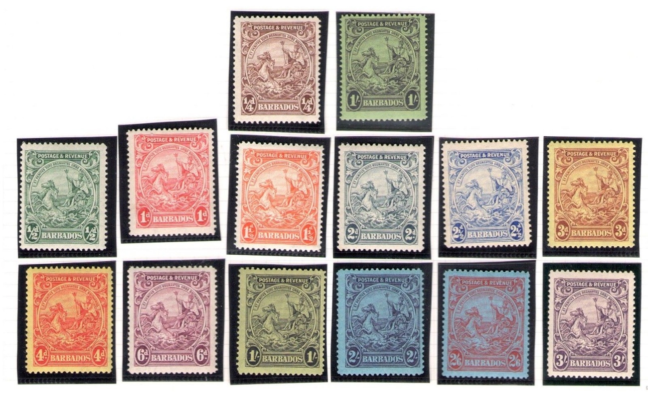 1938-47 BARBADOS 14 val SG n° 248/252 MLH*