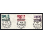 1940 POLONIA Governatorato Generale - n. 72-74 , 3 valori su frammento , annullo Primo Giorno di Emissione- cancelled first day cover