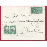 1944 San Marino - n° 145 coppia + Ex. n° 9 lettera per Bologna