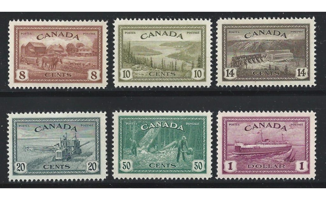 1946 CANADA - SG 401/406 Economia di Pace 6 valori  MNH /**