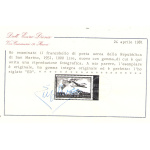 1951 SAN MARINO Posta Aerea n° 99 Bandierone MNH** Certificato Enzo Diena