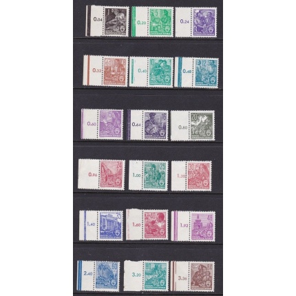 1953 Germania Orientale/DDR - n° 405/422 serie di 18 valori MNH/**