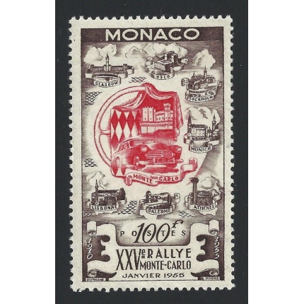 1955 MONACO, n° 420 Rallye di Montecarlo MNH **
