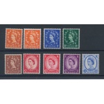 1959/60 GRAN BRETAGNA GREATBRITAIN ElisabettaII 327/ 32Ar F. Rovesciata MNH**