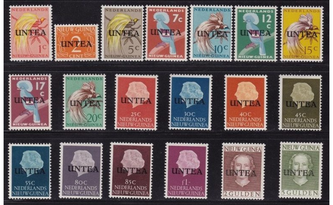 1962 Nouvelle-Guinee Ned.  n° 1/19 UNTEA serie di 19 valori MNH/**