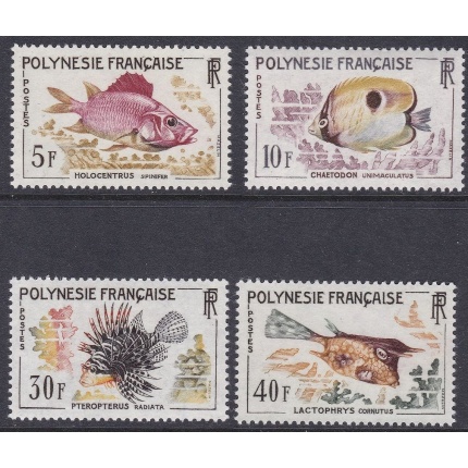 1962 POLINESIA - Pesci , Yvert  n. 18/21 4 valori  MNH**