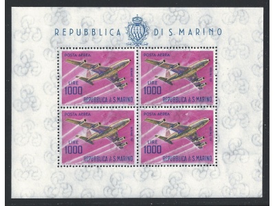 1964 SAN MARINO, BF n° 24 , Aerei moderni 1.000 lire , MNH**