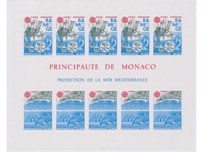 1975 EUROPA CEPT Monaco  Foglietto "Natura ed Ambiente" MNH**