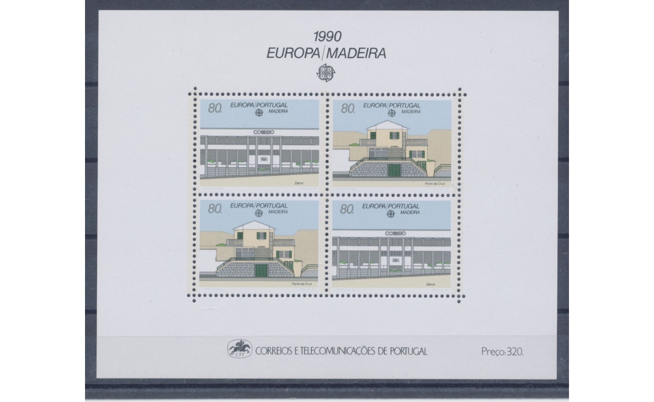 1976 EUROPA CEPT Madeira Foglietto "Edifici Postali" MNH**