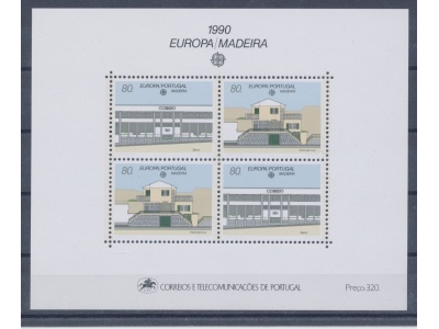 1976 EUROPA CEPT Madeira Foglietto "Edifici Postali" MNH**