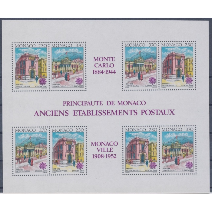 1976 EUROPA CEPT  Monaco Foglietto "Edifici Postali" MNH**