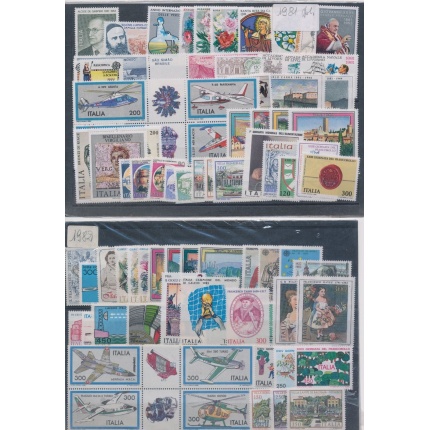 1980-1989 Italia Repubblica, Annate Complete OFFERTA SPECIALE , francobolli nuovi - MNH**