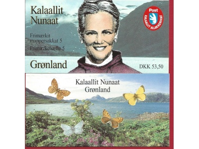 1997 GROENLANDIA , Fauna, farfalle, Libretto n° 287 MNH**