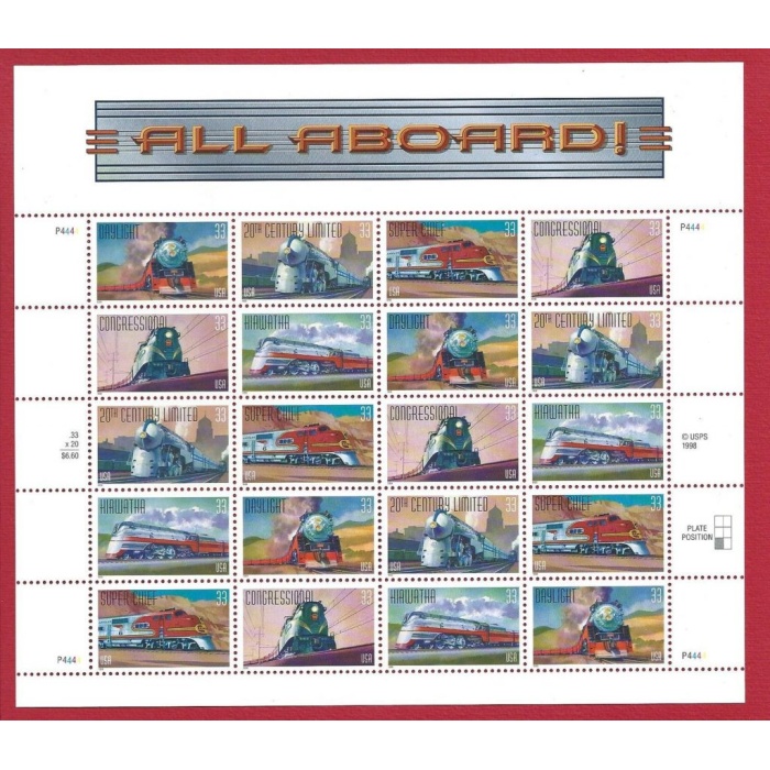 1999 Stati Uniti, n° 3281/3285  FOGLIO  MNH/**