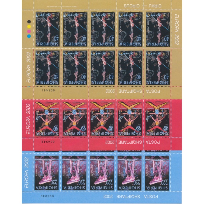 2002 EUROPA CEPT Albania n.3  Minifogli  "Circo"  MNH**