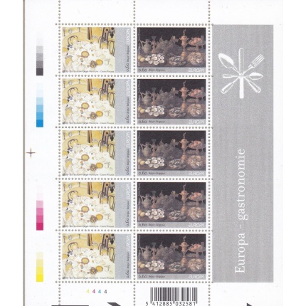 2005 EUROPA CEPT, Belgio 1 Minifoglio - 10 valori  "Gastronomia"  MNH**