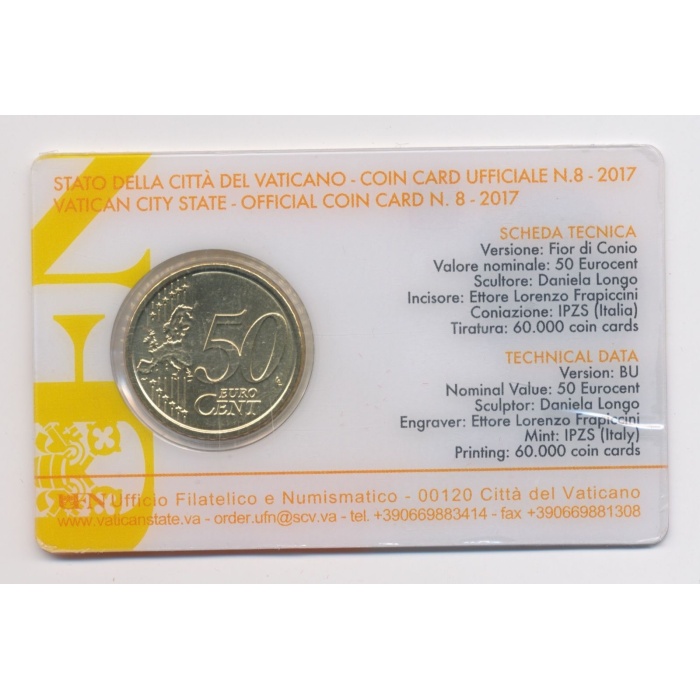 2017 Vaticano -  Coin Card  n. 8  50 cent