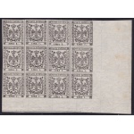 1853 MODENA, n° 11 1 Lira bianca Blocco  10 MNH/**  2 MLH/* Firma Bolaffi