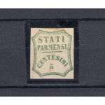 1859 PARMA Governo Provvisorio 5 Cent verde azzurro I composizione n° 12 MLH*