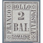 1859 Romagne, Prova del 2 baj (P2) EMESSO SENZA GOMMA Certificato Raybaudi