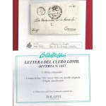 1861 Arzago di Treviglio - Lettera del clero lombardo FOLDER BOLAFFI