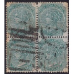 1865 INDIA, SG 64 block of 4 USED