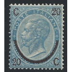 1865 Italia - Regno , n° 25  "Ferro di cavallo" III° tipo  MLH/* LINGUELLATO