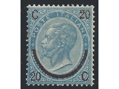 1865 Italia - Regno , n° 25  "Ferro di cavallo" III° tipo  MLH/* LINGUELLATO