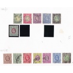 1904-08 EAST AFRICA AND UGANDA - SG n° 17/23+34/40  13 valori